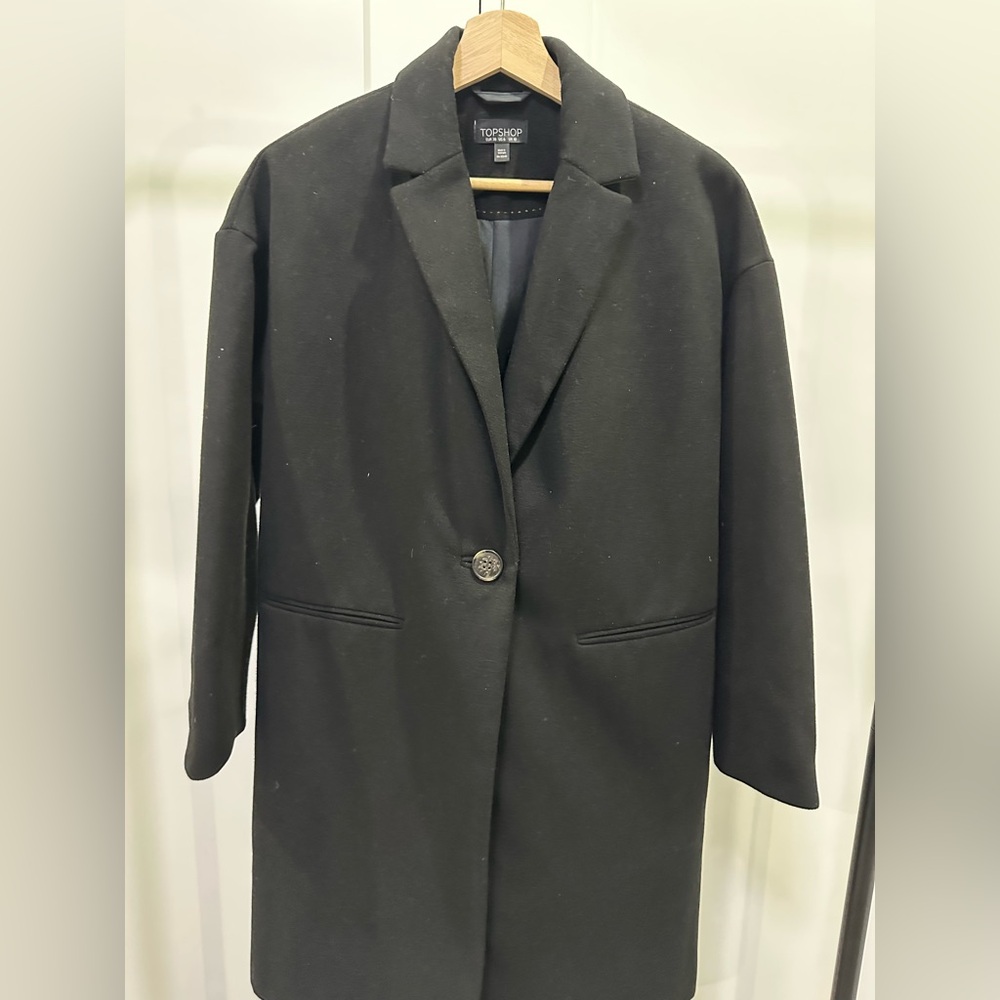 Topshop Black Pea Coat